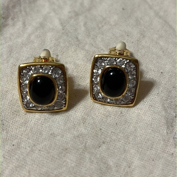 Rhinestone Clip on Earrings - Sparkling & Beautiful - Picture 8 of 11